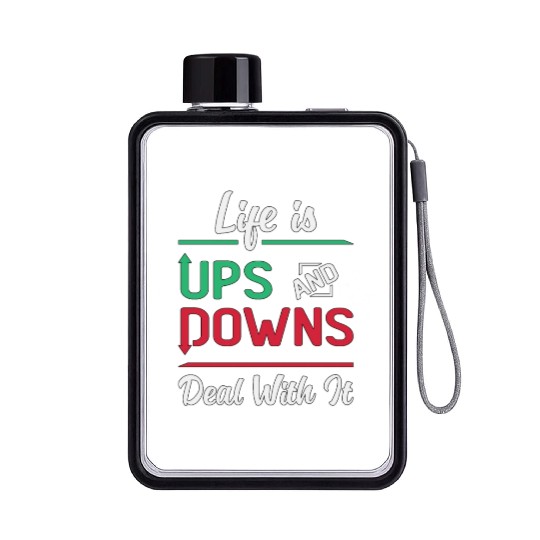 Stock Market Life Is Postal Service And Downs Trading Trader Flat Water Bottles