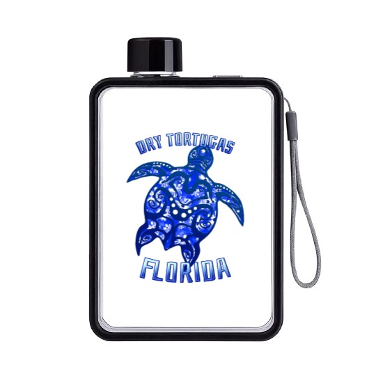 Dry Tortugas Florida Keys Vacation Tribal Turtle Flat Water Bottles