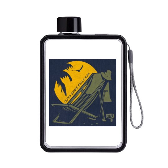 OBX Beach B OBX Army Green Navy Vintage Flat Water Bottles