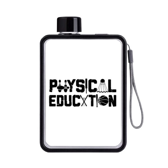 Physical Education PE Gym Teacher Coach Flat Water Bottles