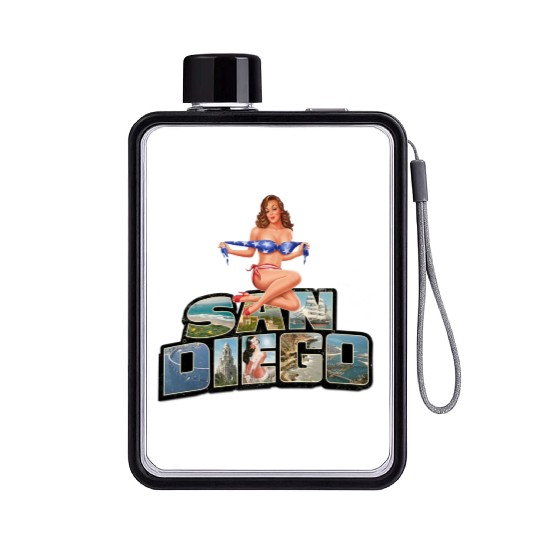 San Diego Pin Up Flat Water Bottles