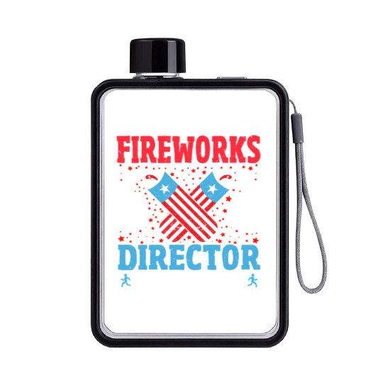 Fireworks Director I Run You Run Funny 4th Of July Flat Water Bottles