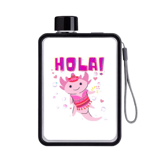 Hola Cute Axolotl - 1 Flat Water Bottles