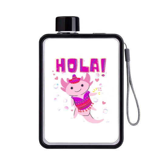 Hola Cute Axolotl - 3 Flat Water Bottles