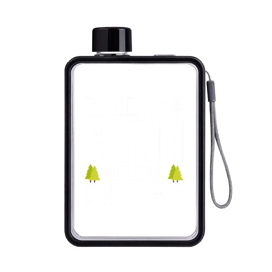 Funny Disc Golf Flat Water Bottles Tree Giveth and Taketh