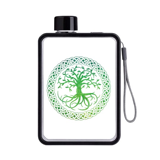 Celtic Tree of Life Flat Water Bottles
