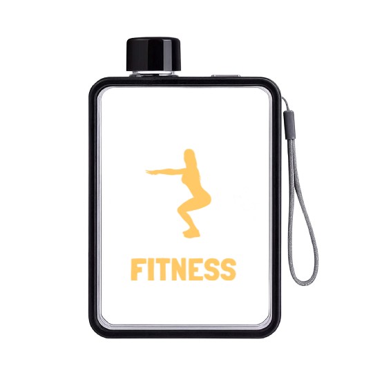 Fitness Gym Workout Flat Water Bottles