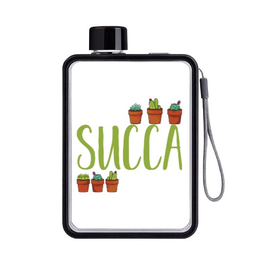 Gardering Lifestyle Succulent Plant Lovers Gifts Flat Water Bottles