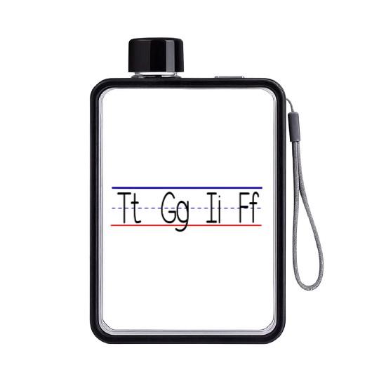 TGIF funny teacher thank god it's friday quote Flat Water Bottles