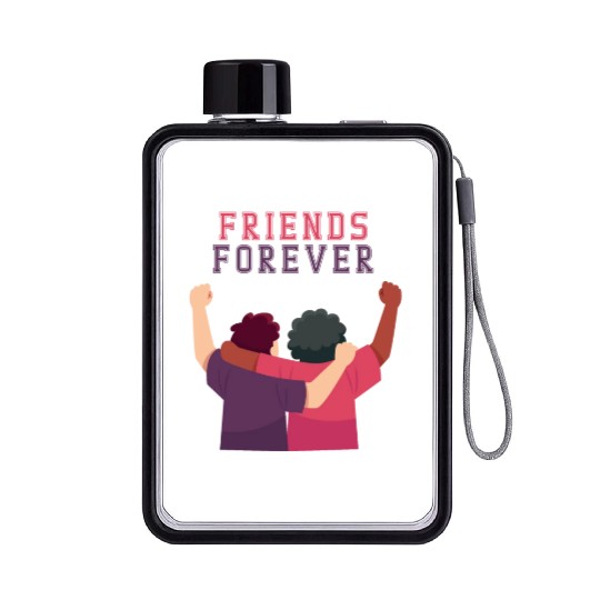 Cool Friends forever Flat Water Bottles for friendship day to you