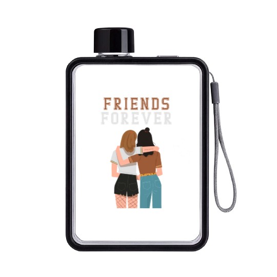 Cool Friends forever Flat Water Bottles for friendship day to you