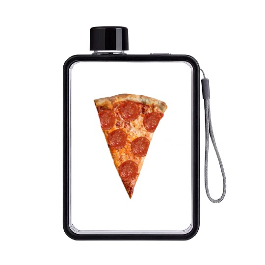 Pepperoni NY Style Pizza Slice Flat Water Bottles