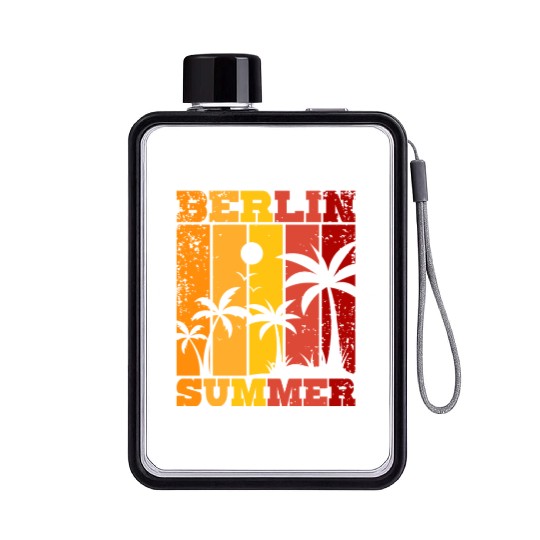 Berlin summer Flat Water Bottles