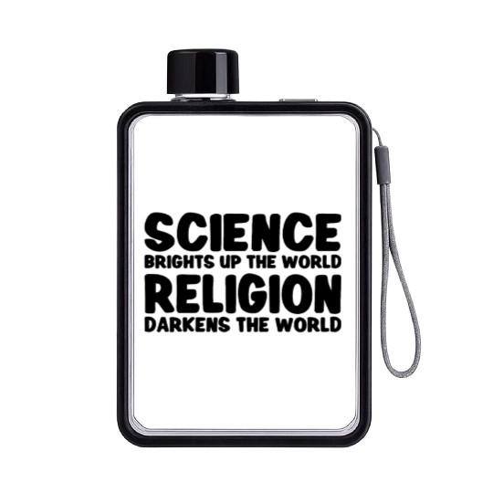 Atheist Atheism Anti Religion Securalism God Sucks Flat Water Bottles