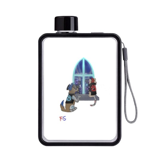 Cyberpunk Flat Water Bottles