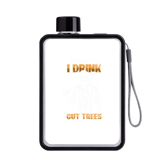 Forest Forest Worker Profession Forest Flat Water Bottles