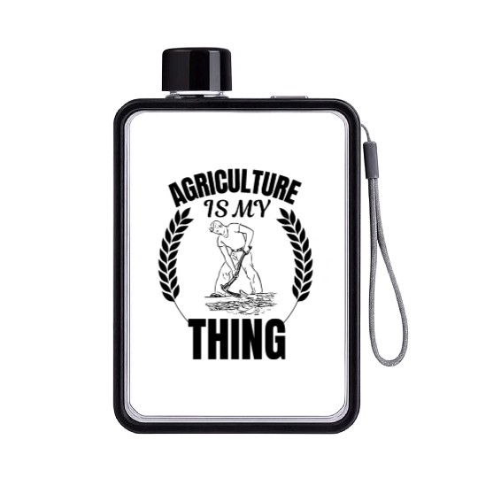 AGRICULTURE IS MY THING, FARMER GIFT IDEAS, BEEF Flat Water Bottles