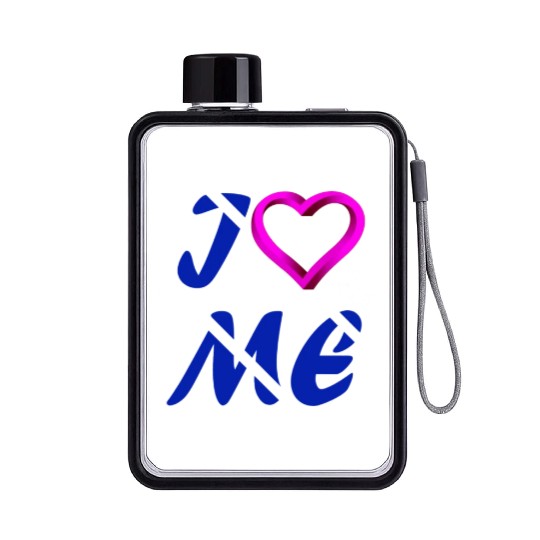 love / i love me / fall in love Flat Water Bottles