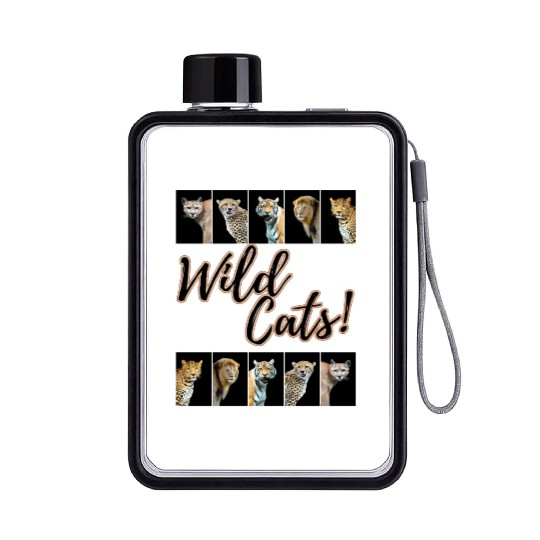 WILDCATS! | Lion, Leopard, Cheetah, Puma, Tiger Flat Water Bottles