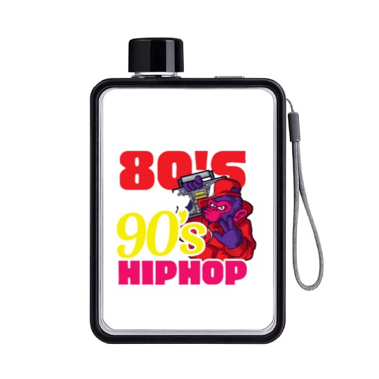 I Love The 90s Born In 80s Raised By 90s Hip Hop Flat Water Bottles