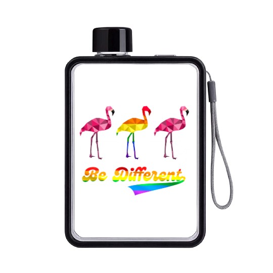 Flamingo LGBTQ Rainbow Flag Gay Pride Month Flat Water Bottles