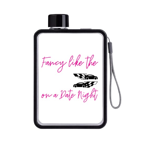 Fancy Like The Race Track On A Date Night 2 Flat Water Bottles