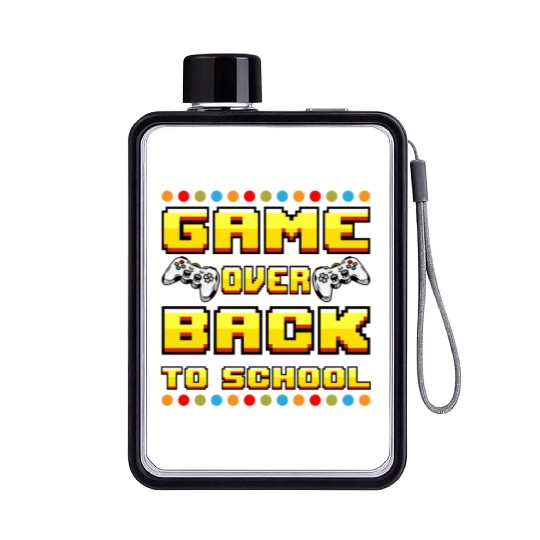 Game Over Back To School Flat Water Bottles