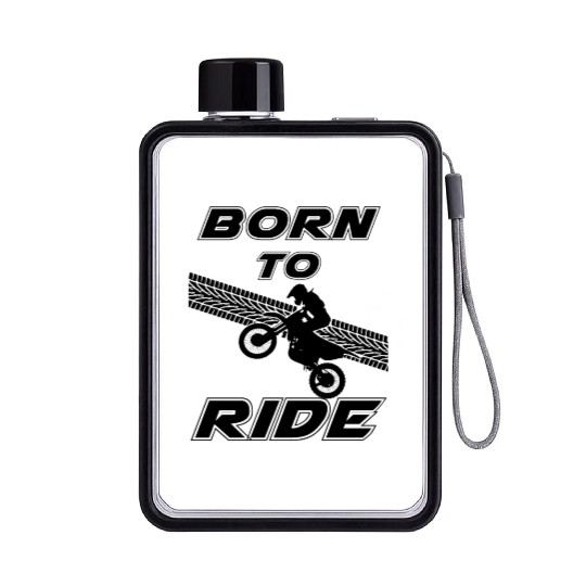 motorcycle riding Flat Water Bottles summer badass born to ride