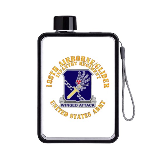 Army 188th Airborne Glider Infantry Regiment DUI X Flat Water Bottles