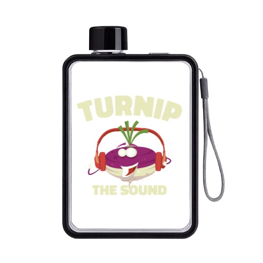 Music Turnip Party Music Lover Vegetable Flat Water Bottles
