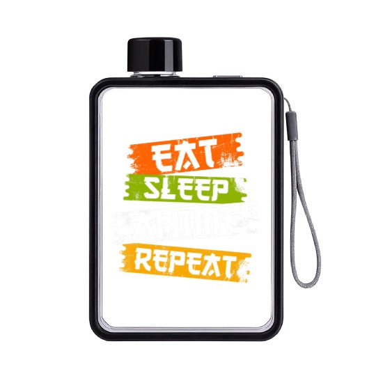 Eat Sleep Anime Repeat Japanese Manga Japan Lover Flat Water Bottles
