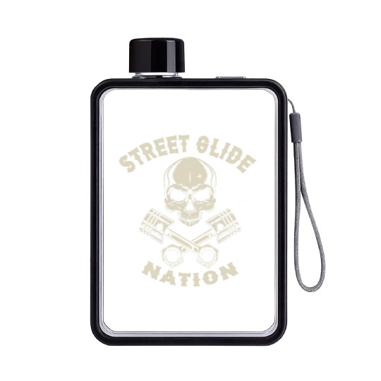 Street Glide Nation Motorcycle Motorcycle Rider Flat Water Bottles