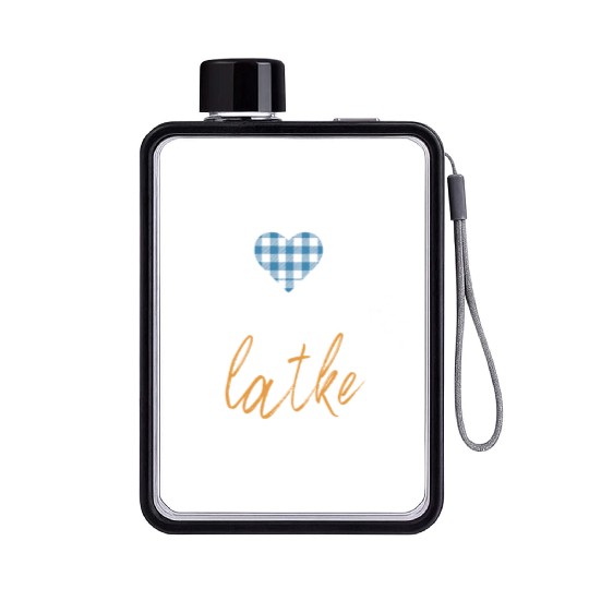 I Love You A Latke Funny Jewish Pun Hanukkah Flat Water Bottles