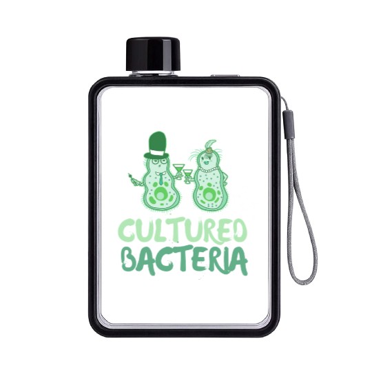 Biology Funny Saying Cultured Bacteria Science Pun Flat Water Bottles