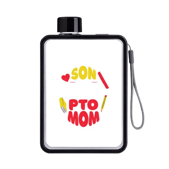 Son of an awesome Pto Mom Son of an awesome Pto Mo Flat Water Bottles