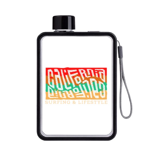 California Surfing and Lifestyle Flat Water Bottles