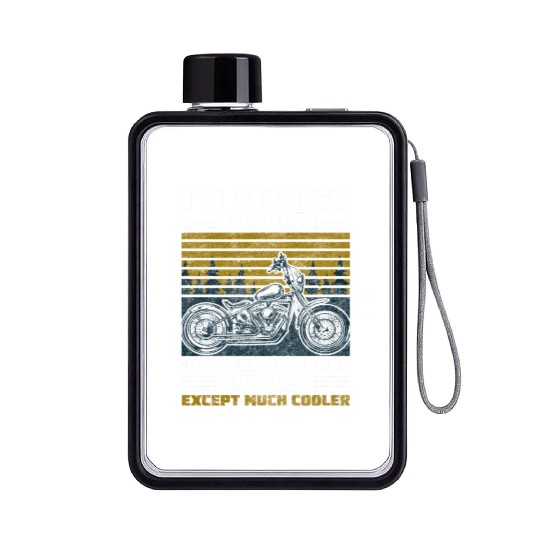 Motorbike Chopper Racing Cross Flat Water Bottles