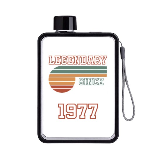 45th Birthday legendary since 1977 Flat Water Bottles