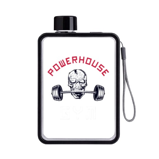 Powerhouse Gym - Bodybuilding Workout Saying Flat Water Bottles