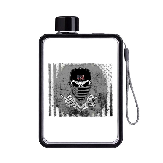Wear American Warrior Flat Water Bottles