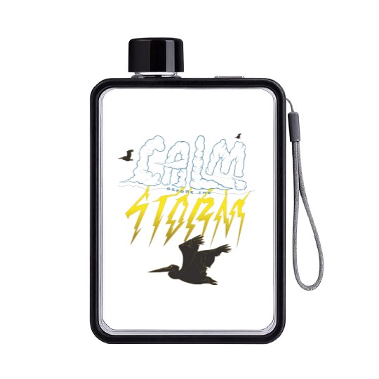 Calm Before the Storm Stickers Flat Water Bottles