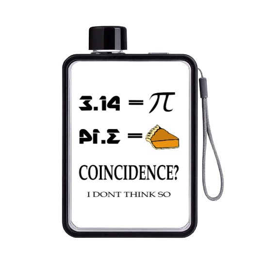Pi Day 3 14 Funny Pie Equation Math Geeks Flat Water Bottles