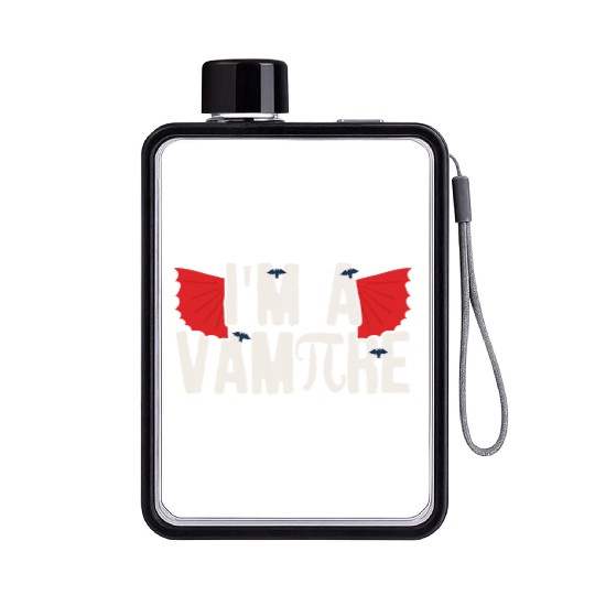 Pi Day I m A Vampire Math Teacher Student Gift Flat Water Bottles