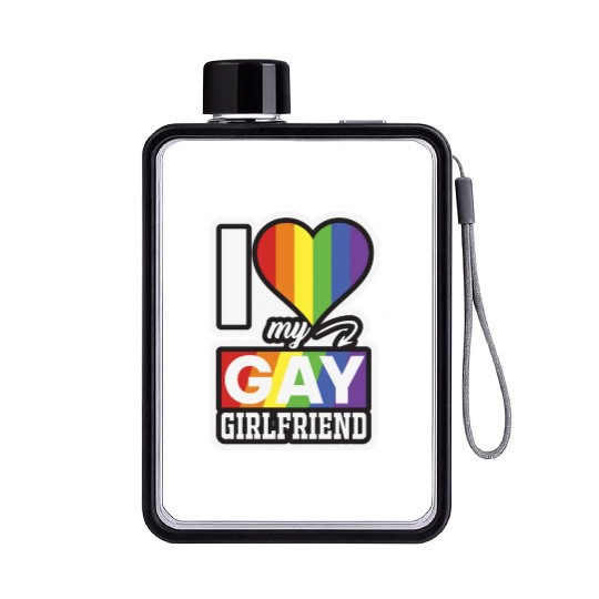 LBGT Flag Gay Pride Human Love Girlfriend Flat Water Bottles