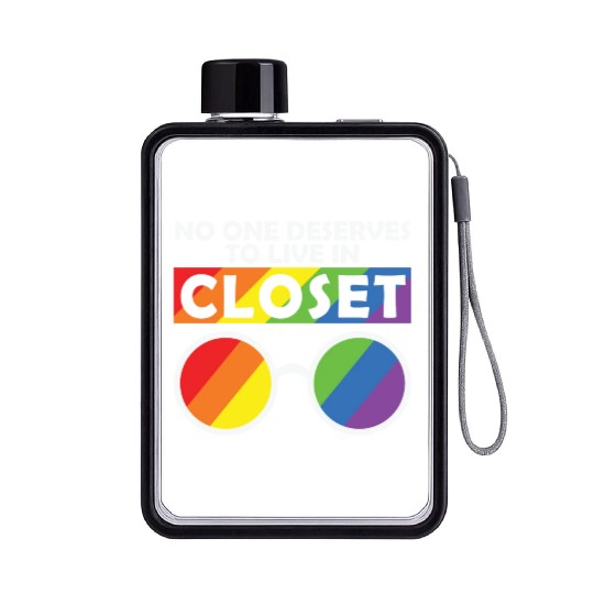 LBGT Flag Gay Pride Human Flat Water Bottles