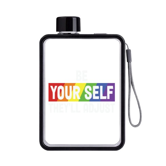 LBGT Flag Gay Pride Human Flat Water Bottles