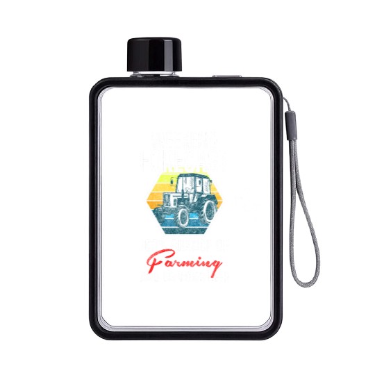Farmer Farm Cattle Country Youth Flat Water Bottles