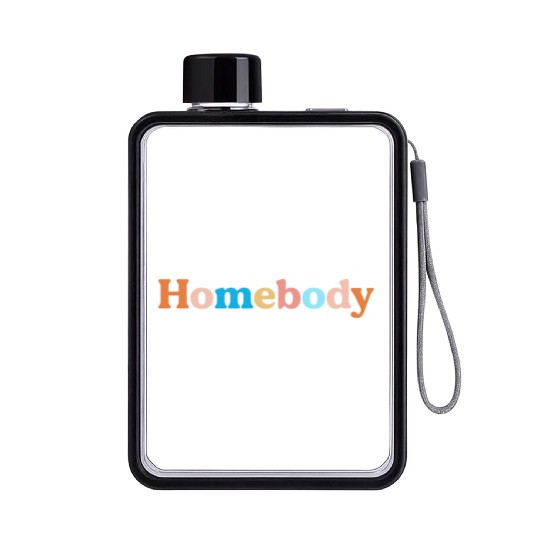 Retro Homebody Rather Be Inside Vintage Introvert Flat Water Bottles