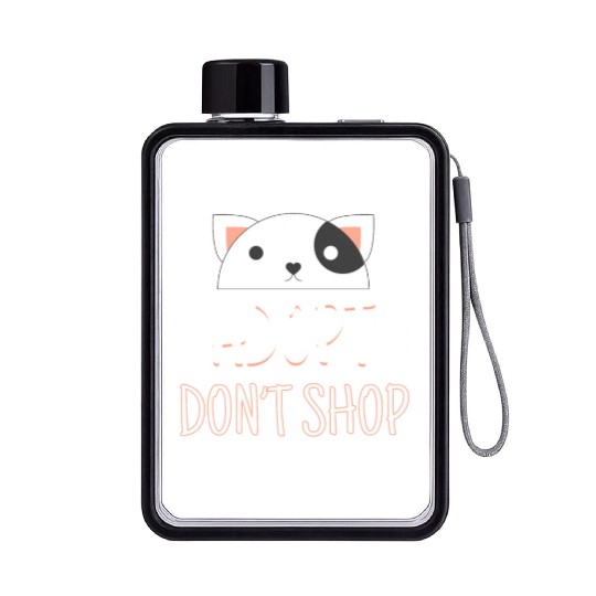 Adopt Dont Shop Pet Adoption Awareness Flat Water Bottles