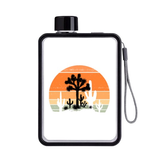 Vintage Joshua Tree National Park Flat Water Bottles